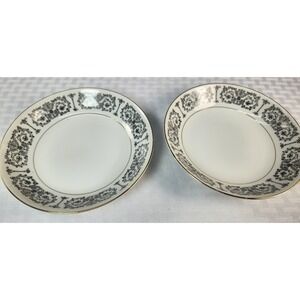 Carlton Fontaine Set of 2 Fruit/Berry Bowls Fine China Japan Gold Trim